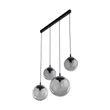 Pendul TK Lighting ESME metal, sticla, negru, gri, E27 - TK-5381