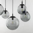 Pendul TK Lighting ESME metal, sticla, negru, gri, E27 - TK-5382