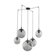 Pendul TK Lighting ESME metal, sticla, negru, gri, E27 - TK-5382