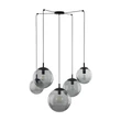 Pendul TK Lighting ESME metal, sticla, negru, gri, E27 - TK-5382