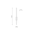 Aplica de perete TK Lighting FLASH metal, lemn, negru, maro, LED, 12W, 3000K, 500Lm - TK-6019