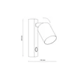 Aplica de perete TK Lighting TOP metal, negru, auriu, Gu10 - TK-6087