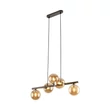 Pendul TK Lighting ESTERA metal, sticla, maro, chihlimbar, G9 - TK-6105