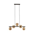 Pendul TK Lighting ESTERA metal, sticla, maro, chihlimbar, G9 - TK-6105
