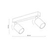 Plafoniera TK Lighting TOP metal, maro, GU10 - TK-6180