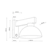 Aplica de perete TK Lighting OSLO metal, lemn, maro, E27 - TK-6279
