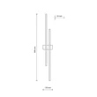 Aplica de perete TK Lighting FLASH metal, lemn, negru, maro, LED, 24W, 3000K, 1200Lm - TK-6416