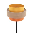 Lampadar TK Lighting TRIO metal, textil, negru, portocaliu, galben, E27 - TK-6451