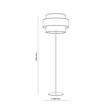 Lampadar TK Lighting TRIO metal, textil, negru, portocaliu, albastru, E27 - TK-6452
