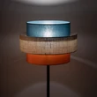 Lampadar TK Lighting TRIO metal, textil, negru, portocaliu, albastru, E27 - TK-6452