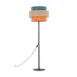Lampadar TK Lighting TRIO metal, textil, negru, portocaliu, albastru, E27 - TK-6452