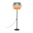 Lampadar TK Lighting TRIO metal, textil, negru, portocaliu, albastru, E27 - TK-6452