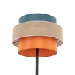 Lampadar TK Lighting TRIO metal, textil, negru, portocaliu, albastru, E27 - TK-6452