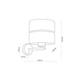Aplica de perete TK Lighting NICOL metal, lemn, negru, maro, E27 - TK-6539