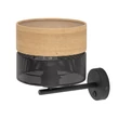 Aplica de perete TK Lighting NICOL metal, lemn, negru, maro, E27 - TK-6539