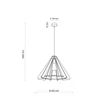 Pendul TK Lighting ERIS metal, lemn, negru, maro, E27 - TK-6586