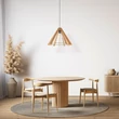 Pendul TK Lighting ERIS metal, lemn, negru, maro, E27 - TK-6586