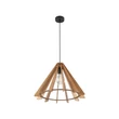 Pendul TK Lighting ERIS metal, lemn, negru, maro, E27 - TK-6586