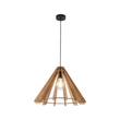 Pendul TK Lighting ERIS metal, lemn, negru, maro, E27 - TK-6586