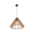 Pendul TK Lighting ERIS metal, lemn, negru, maro, E27 - TK-6586