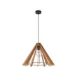 Pendul TK Lighting ERIS metal, lemn, negru, maro, E27 - TK-6586