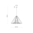 Pendul TK Lighting ERIS metal, lemn, negru, maro, E27 - TK-6611