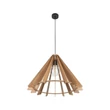 Pendul TK Lighting ERIS metal, lemn, negru, maro, E27 - TK-6611
