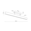 Plafoniera TK Lighting TEO metal, lemn, negru, maro, LED, 22W, 3000K, 2807Lm - TK-6614