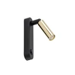 Aplica de perete TK Lighting ENZO metal, negru, auriu, G9 - TK-6623