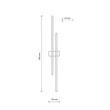 Aplica de perete TK Lighting FLASH metal, lemn, negru, LED, 24W, 3000K, 1000Lm - TK-6626