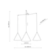 Pendul TK Lighting CONO metal, negru, E27 - TK-6629