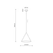 Pendul TK Lighting CONO metal, negru, E27 - TK-6630