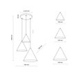 Pendul TK Lighting CONO metal, negru, téglasz1n, gri, E27 - TK-6633