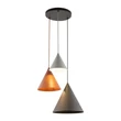 Pendul TK Lighting CONO metal, negru, téglasz1n, gri, E27 - TK-6633