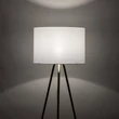 Lampadar TK Lighting UMBERTO metal, textil, auriu, alb, E27 - TK-6637