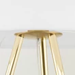 Lampadar TK Lighting UMBERTO metal, textil, auriu, alb, E27 - TK-6637