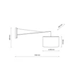Aplica de perete TK Lighting GLORII metal, textil, negru, E27 - TK-6639