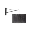 Aplica de perete TK Lighting GLORII metal, textil, negru, E27 - TK-6639