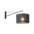 Aplica de perete TK Lighting GLORII metal, textil, negru, E27 - TK-6639