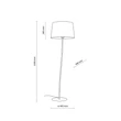 Lampadar TK Lighting NICOLA metal, textil, portocaliu, E27 - TK-6644