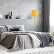 Lampadar TK Lighting NICOLA metal, textil, galben, E27 - TK-6645