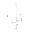 Pendul TK Lighting ESTERA metal, lemn, maro, alb, G9 - TK-6799