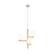 Pendul TK Lighting ESTERA metal, lemn, maro, alb, G9 - TK-6799