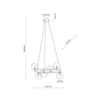 Pendul TK Lighting ANNABELLE metal, sticla, negru, gri, G9 - TK-6843