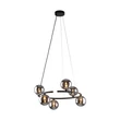 Pendul TK Lighting ANNABELLE metal, sticla, negru, gri, G9 - TK-6843