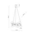 Pendul TK Lighting ANNABELLE metal, sticla, negru, gri, G9 - TK-6844