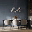 Pendul TK Lighting ANNABELLE metal, sticla, negru, gri, G9 - TK-6844
