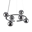 Pendul TK Lighting ANNABELLE metal, sticla, negru, gri, G9 - TK-6844