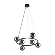 Pendul TK Lighting ANNABELLE metal, sticla, negru, gri, G9 - TK-6844