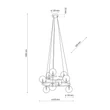 Pendul TK Lighting ANNABELLE metal, sticla, negru, gri, G9 - TK-6845